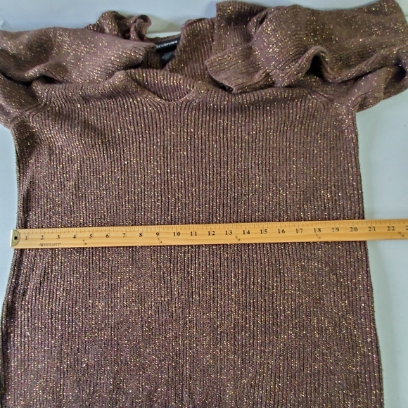 Lane Bryant Sparkle Ribbed Long Sleeve Sweater Size 22/24 V-Neck Knit Tunic - Picture 6 of 11